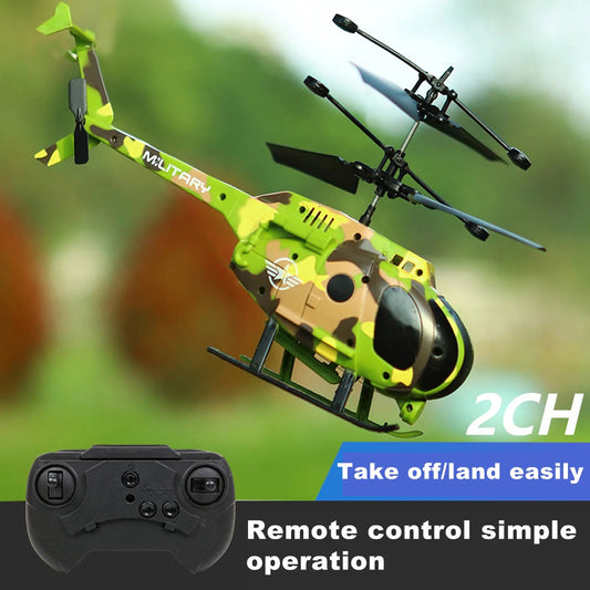 Rc Helicopter 2Ch Remote Control Plane Electric Airplane Flying Rescue - ToylandEU