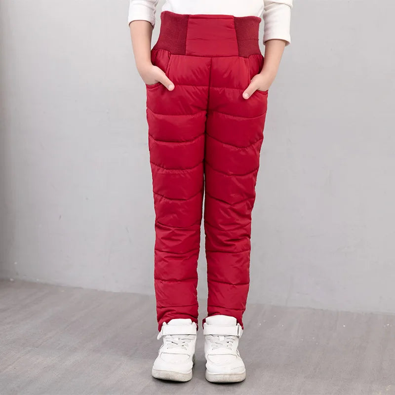 Kids Winter Pants | Cotton Padded Warm | Elastic Waist | Unisex Sizes 7 13