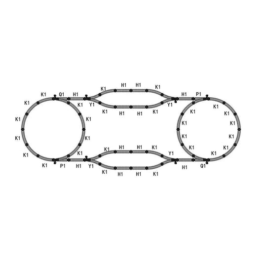 Train Track Crossing Expansion Set for Model Railways