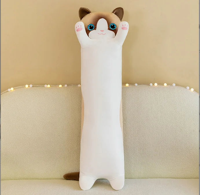 Plush Cat Pillow | Long Sleepy Shape | Toylandeu™