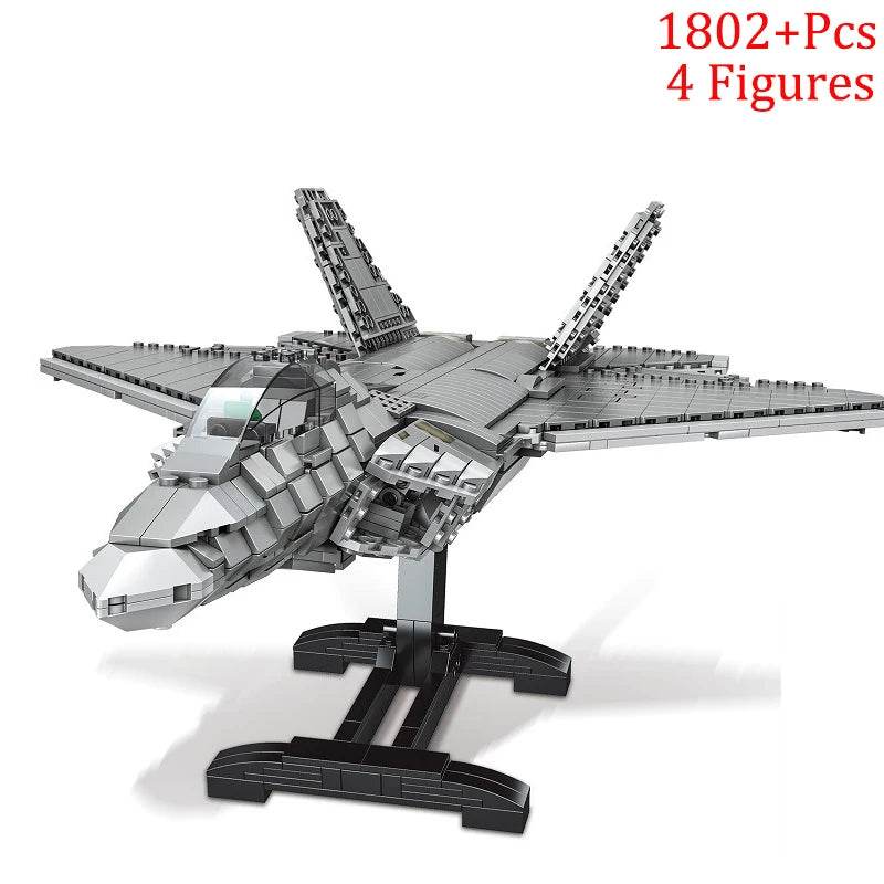 Military F/A-18E Super BumbleBee Fighter Plane Building Blocks - ToylandEU