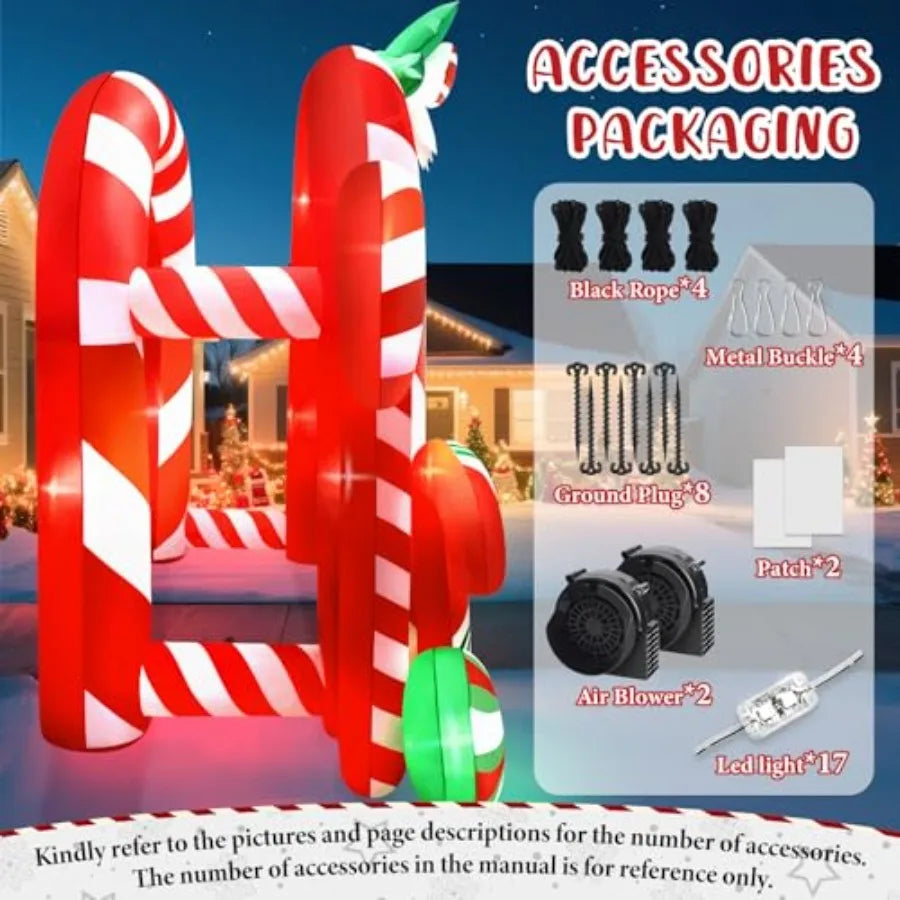 Christmas Inflatable Arch | 13 Ft Height | Heavy Duty Polyester | Outdoor Decor