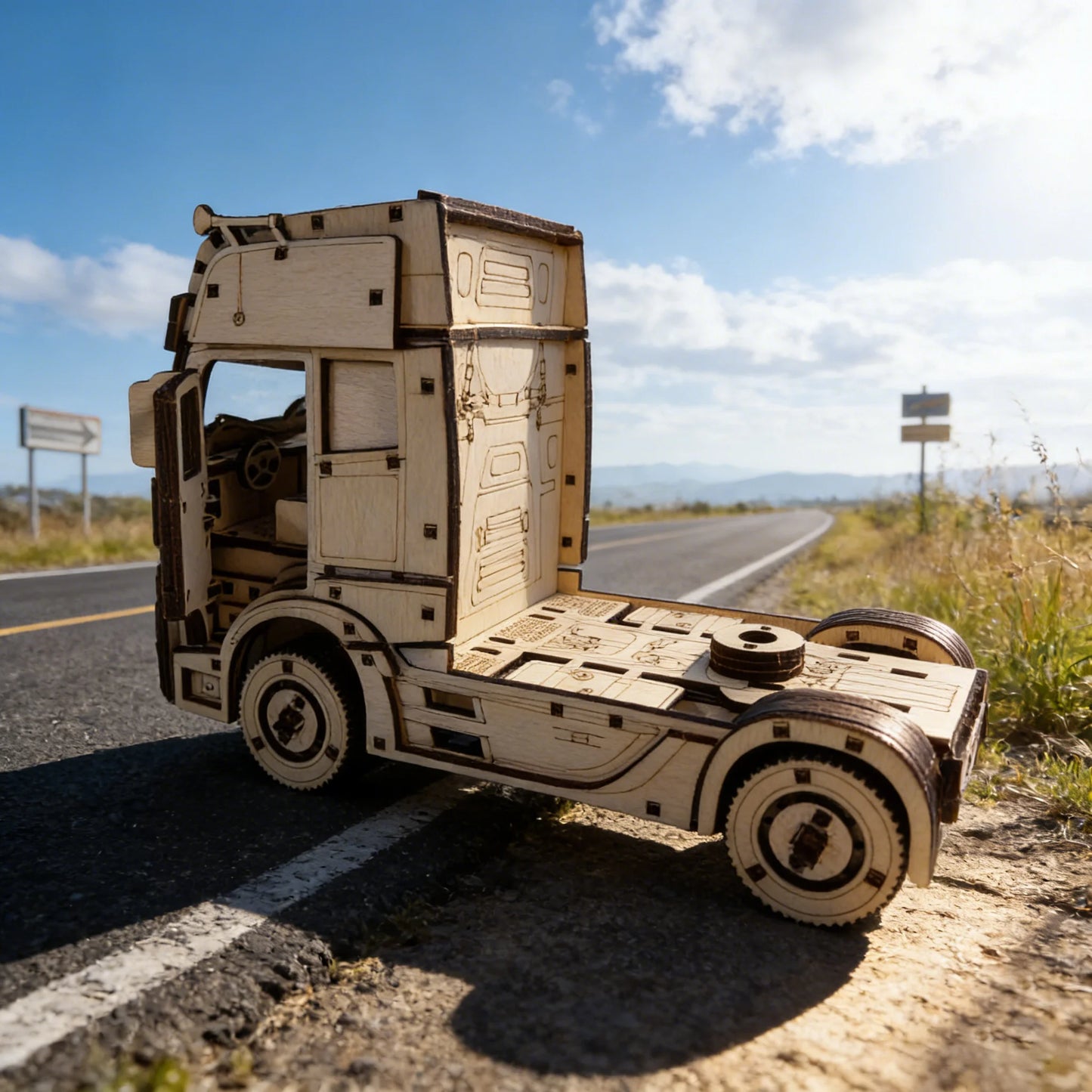3D Wooden Truck Puzzle Model Kit For Gift And Decor