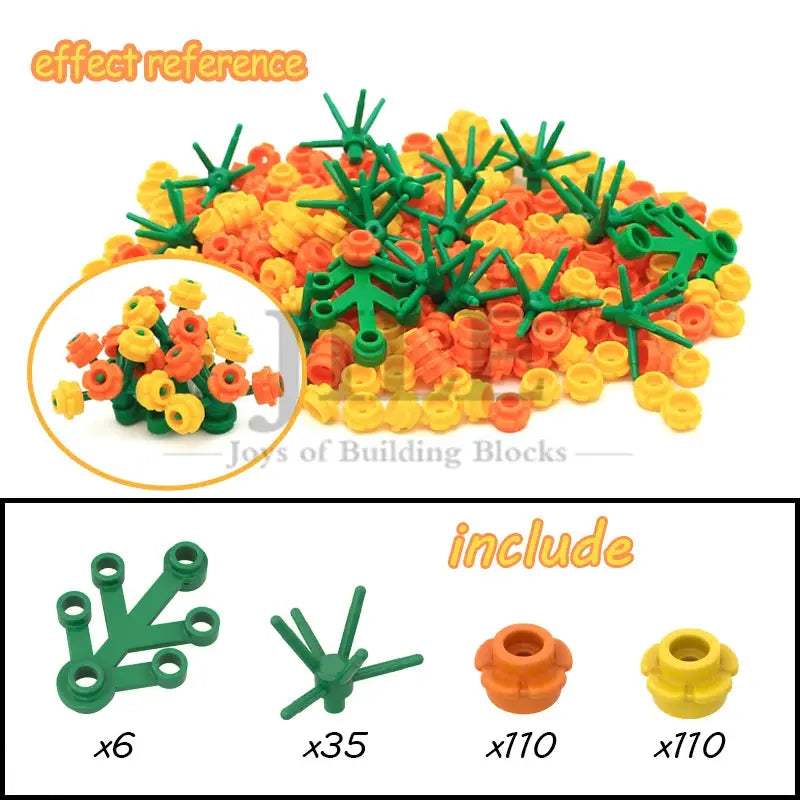 MOC Sakura Flower Stem Tree Building Blocks Set DIY Cherry Blossom Bricks Treehouse Model Decoration Toys 24866 19119 2417 2423 - ToylandEU