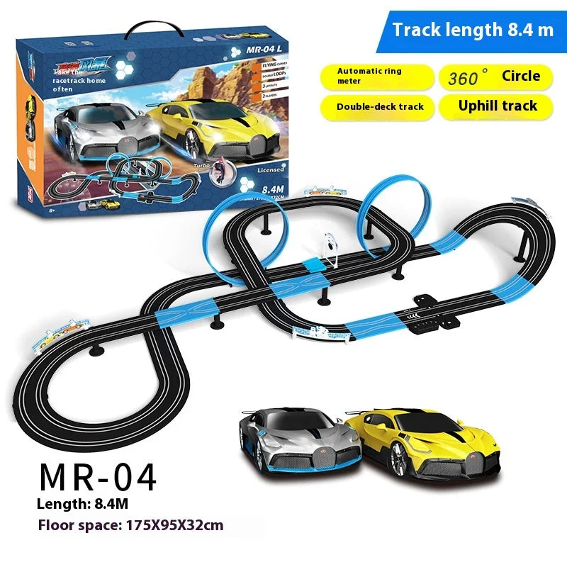 Diecast 1:64 Remote Control Race Cars On Roller Coaster Track