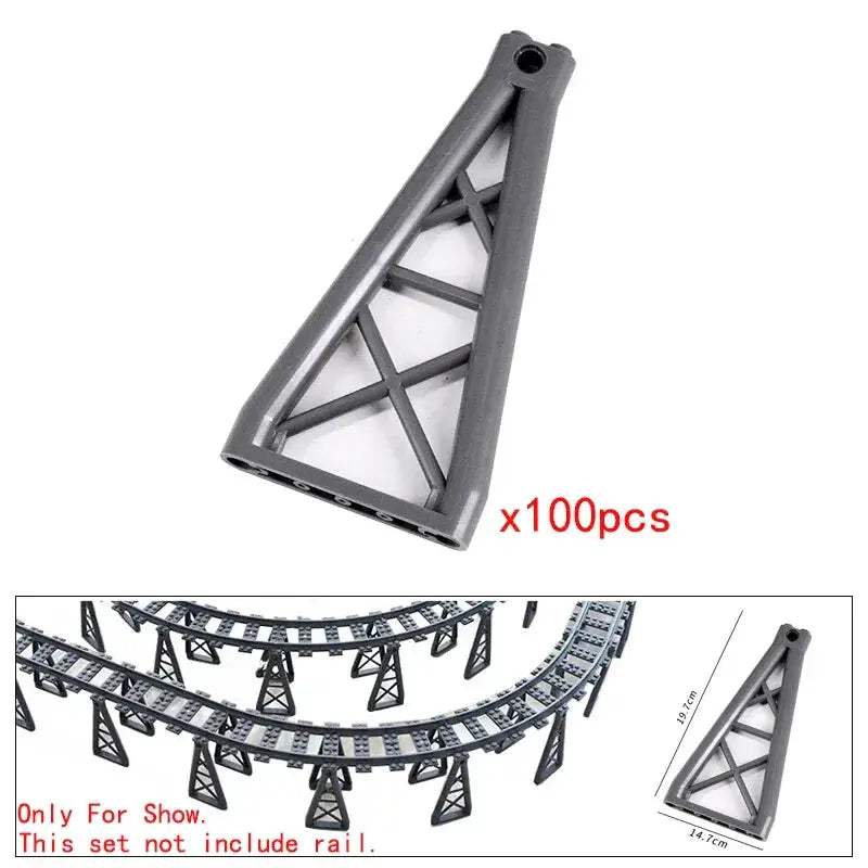 Flexible Train Tracks and Forked Crossing for Lego Compatible Blocks - ToylandEU