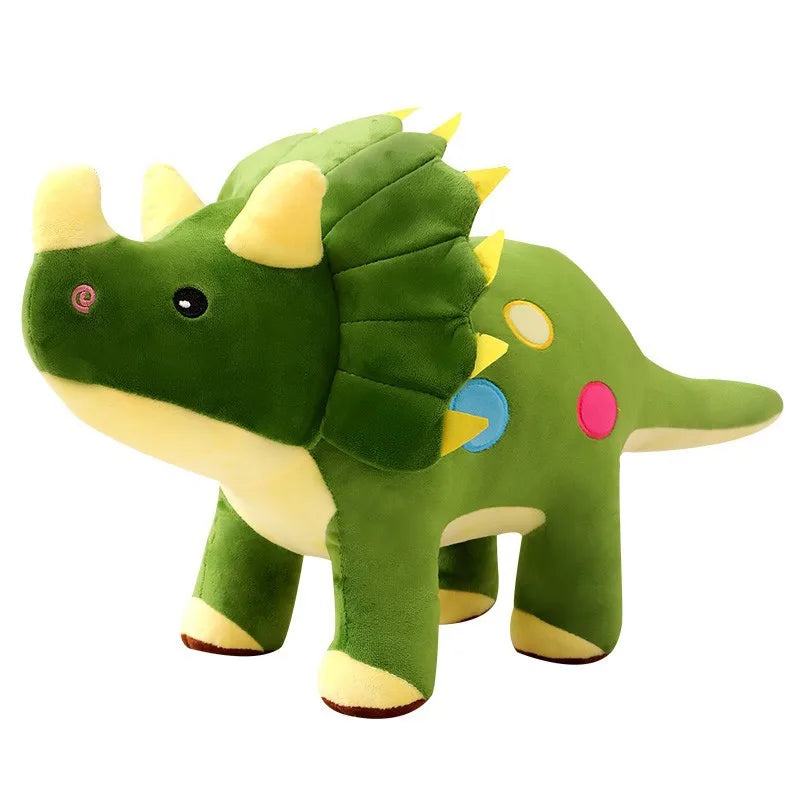 40cm Plush Dinosaur Toy Set Triceratops Stegosaurus Soft