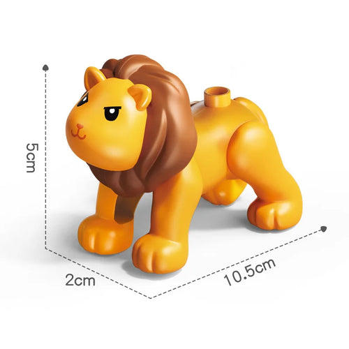 Wild Animal-themed Big Building Blocks Set with Lion and Flamingo Figures ToylandEU.com Toyland EU