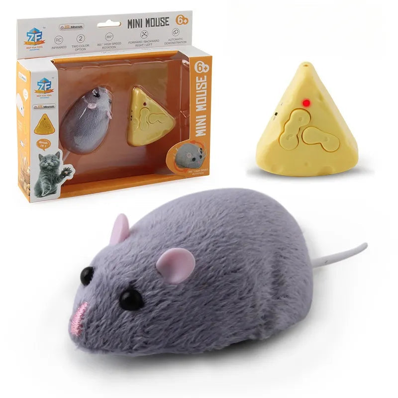 Wireless Remote-Controlled Gray and White Mouse Model - ToylandEU