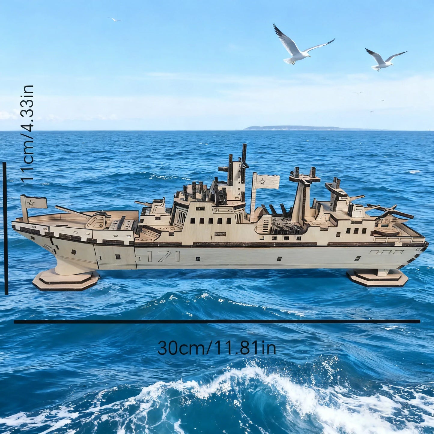3D Puzzle Warship Model For Gift Enthusiasts Christmas Edition