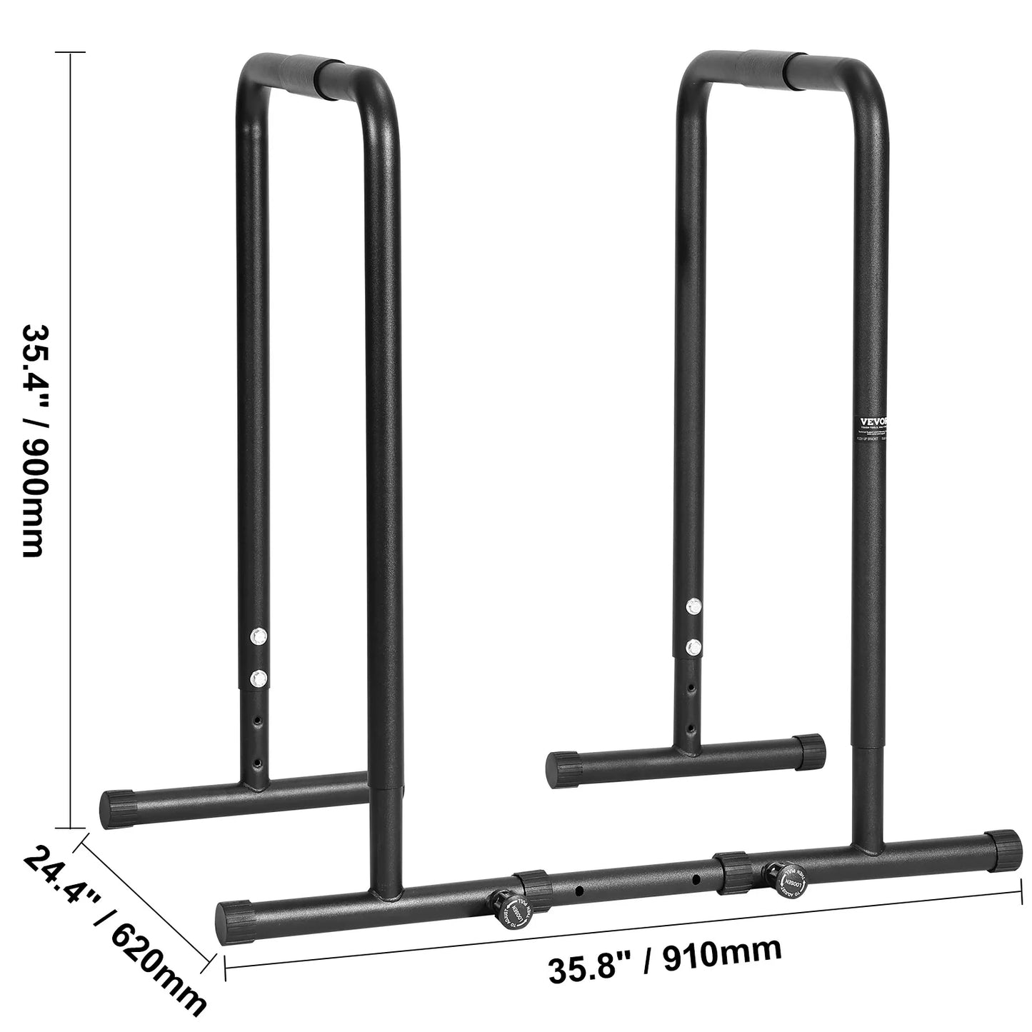 SucceBuy Dip Bar Stand Heavy Duty 440 Lb Adjustable Height