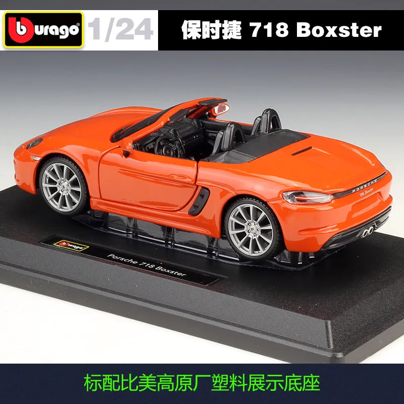 Diecast Car | Porsche 718 Boxster | 1:24 Scale | Length 18.2 cm