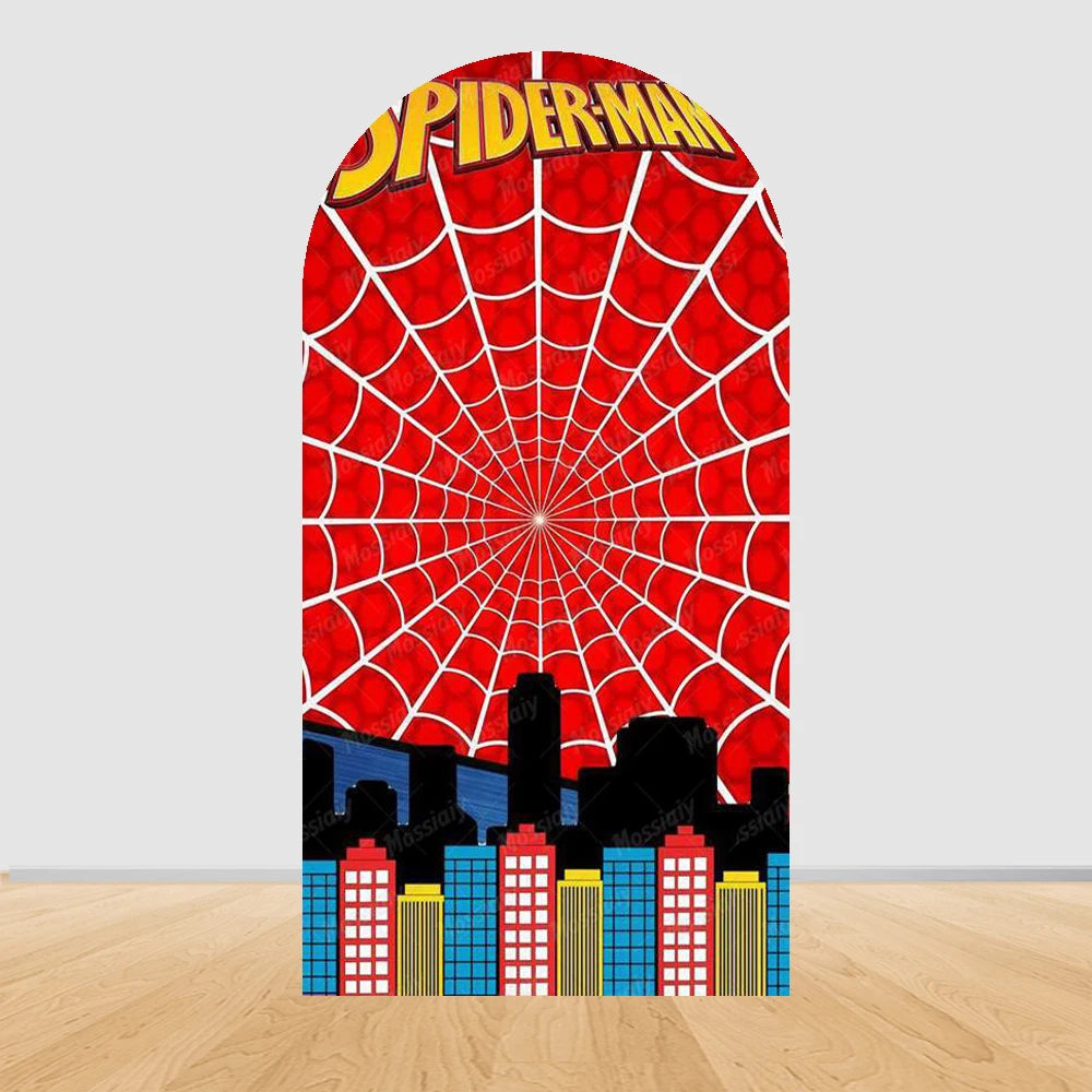 Arch Backdrop | Spider-Man Theme | Polyester | Customized
