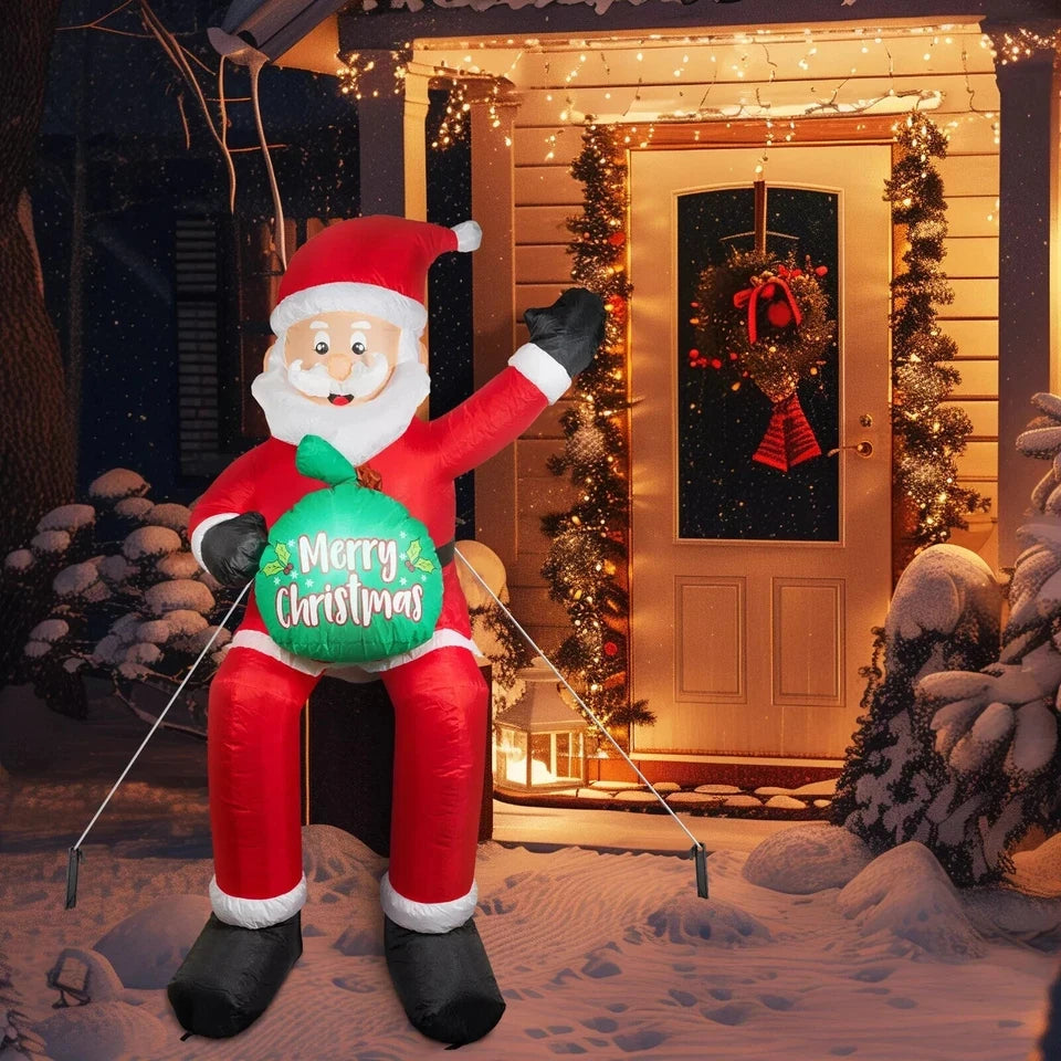 Inflatable Santa Claus | 1.8M LED Lighted | Outdoor Yard Decor | 5Ft