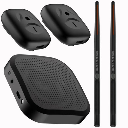 Virtual Air Drum Set With Portable Drumsticks And Pedals