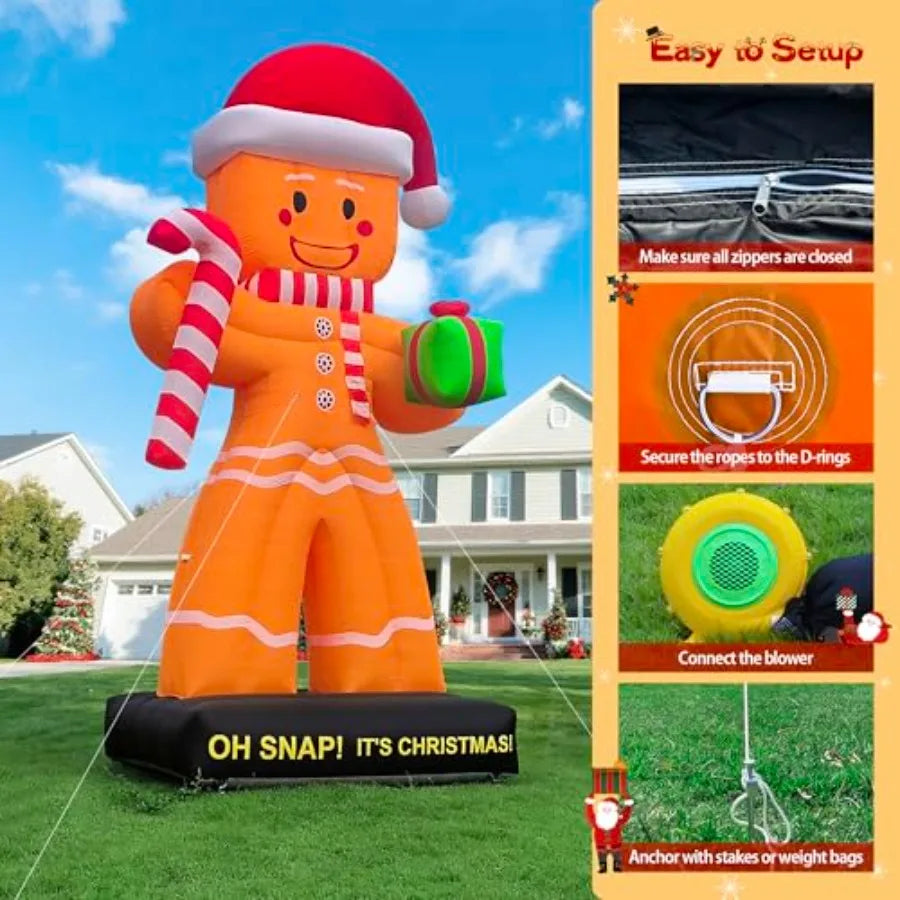 Giant Inflatable Christmas Decoration | 20 Feet | Heavy-Duty PVC | Outdoor