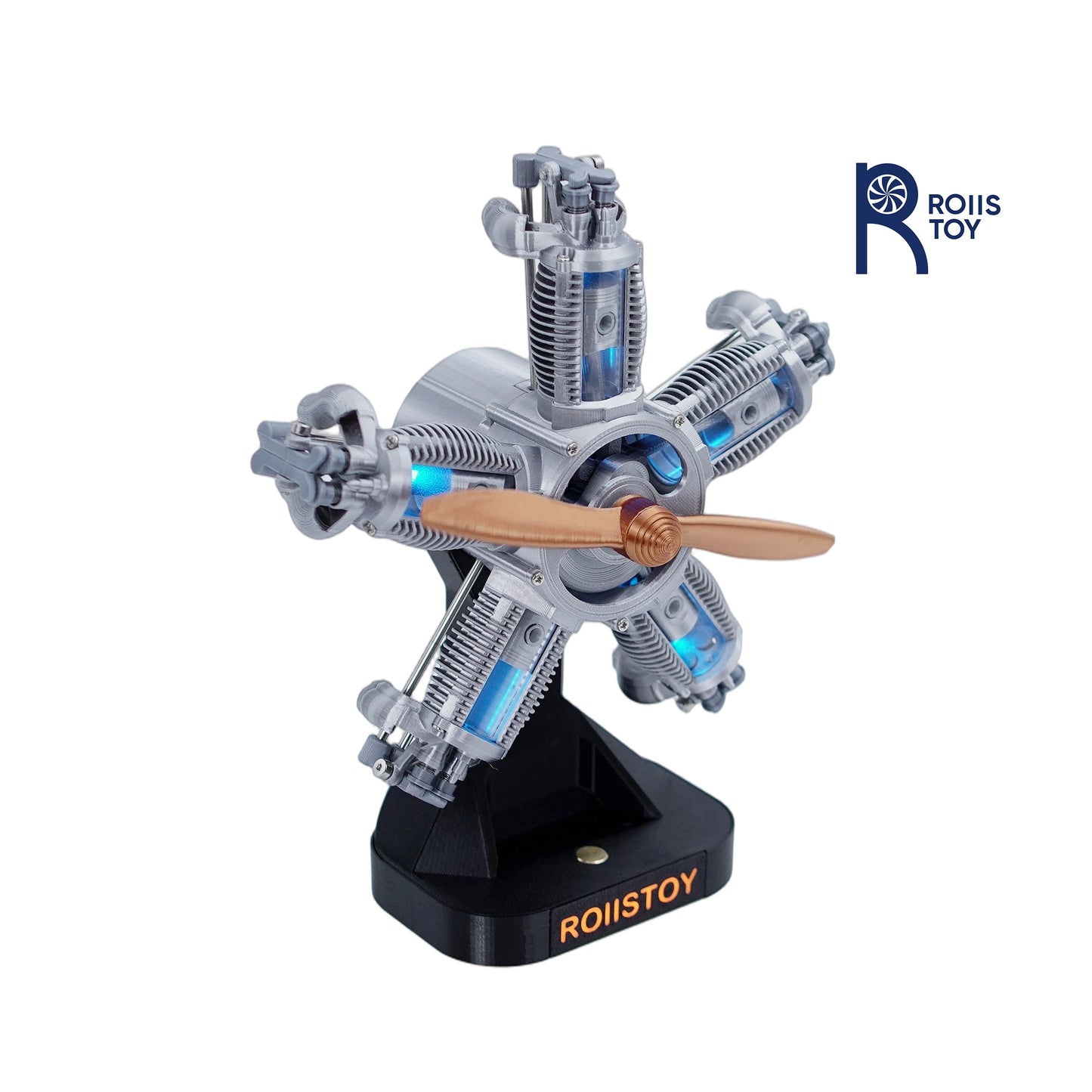 Radial Engine Model Kit | 5-Cylinder Engine | Compatible With WW2 Blocks