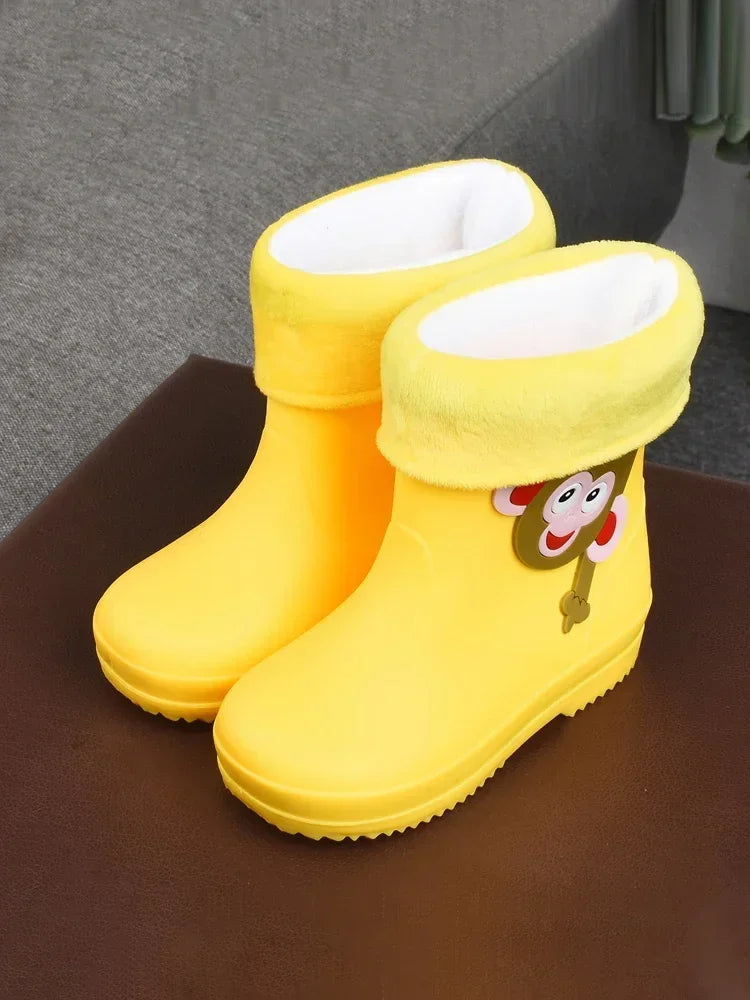 Plush Rain Boots | Removable Liner | Lightweight Warm Fit | Toddler Kids