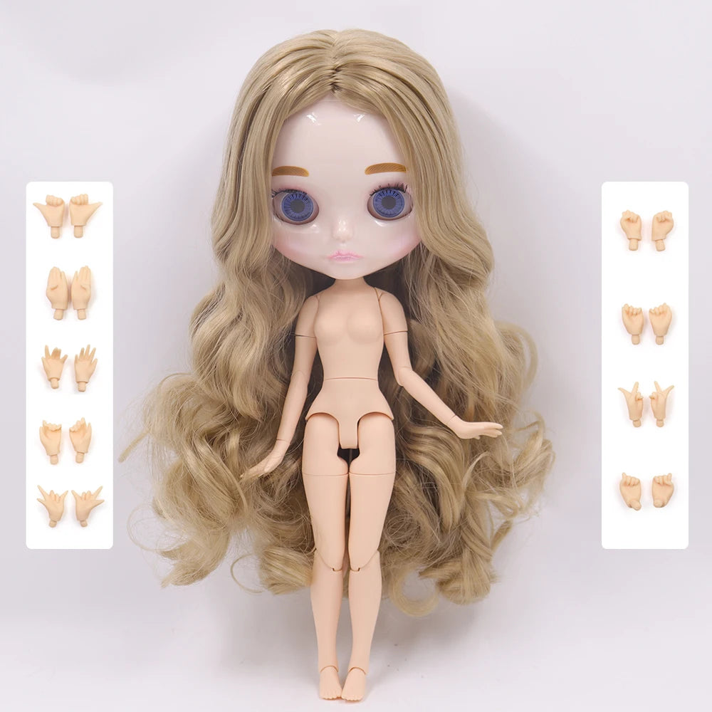 1/6 Blyth Doll | 30cm Ball Joints | Natural Shiny Face | Extra Hands