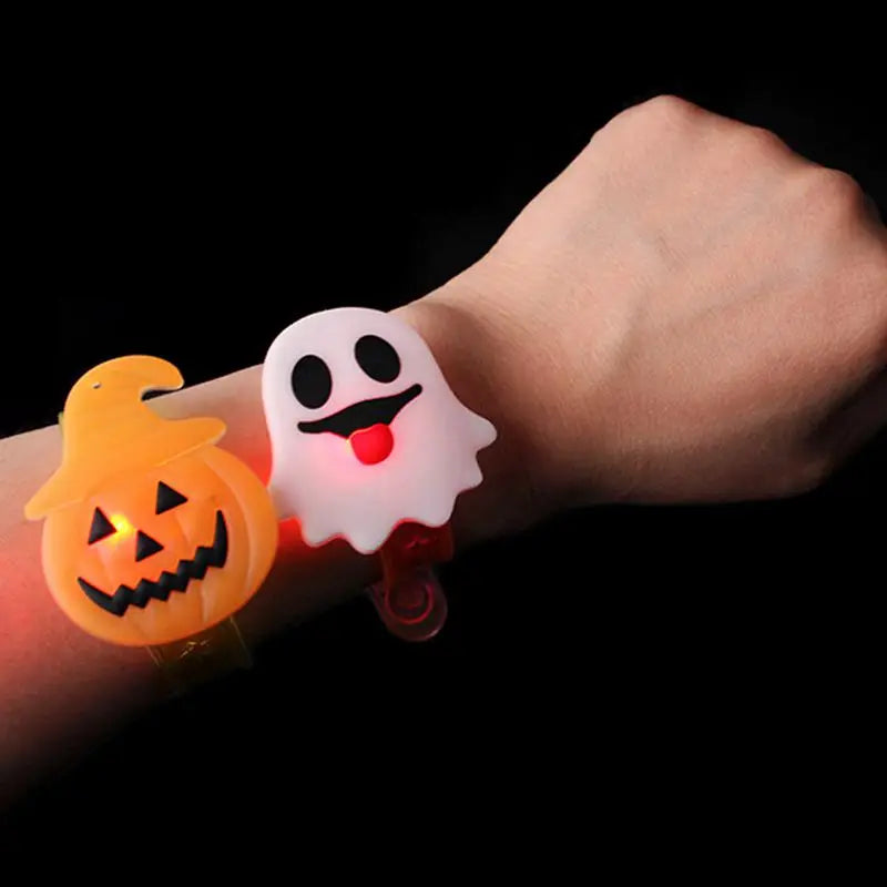 Halloween Glow Ring | Battery Operated | Pumpkin Ghost Design | 5 10 20 Pack