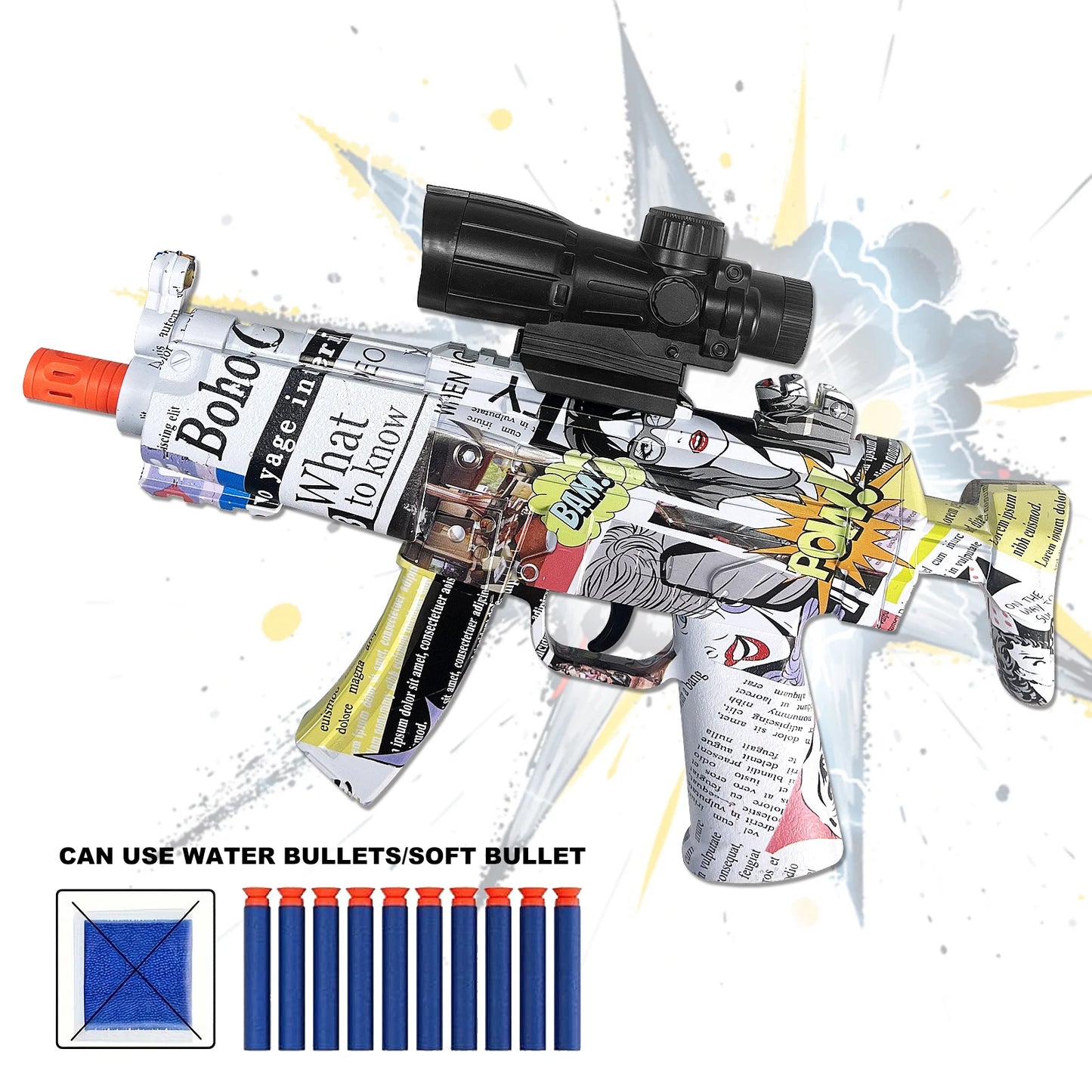 Gel Ball Blaster | Manual Operation | 2 Pack Set | 8mm Water Or Soft Bullets