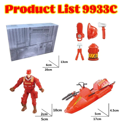 7 in 1 Kids City Fire Fighting Toy Set with Simulation Helicopter and Speedboat ToylandEU.com Toyland EU