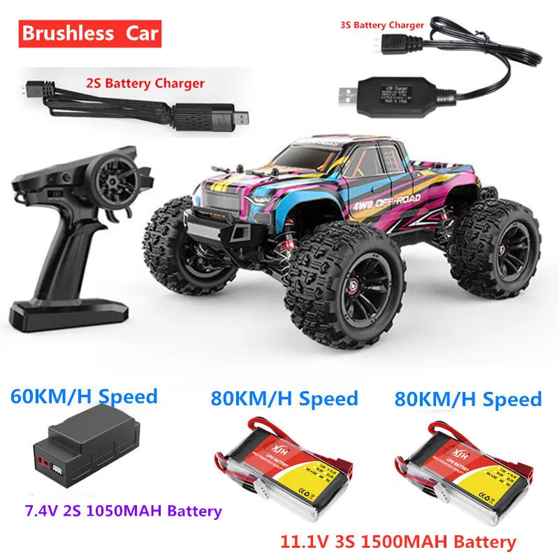 Brushless RC Car 1:16 Scale Off Road 80kmh Racing Edition