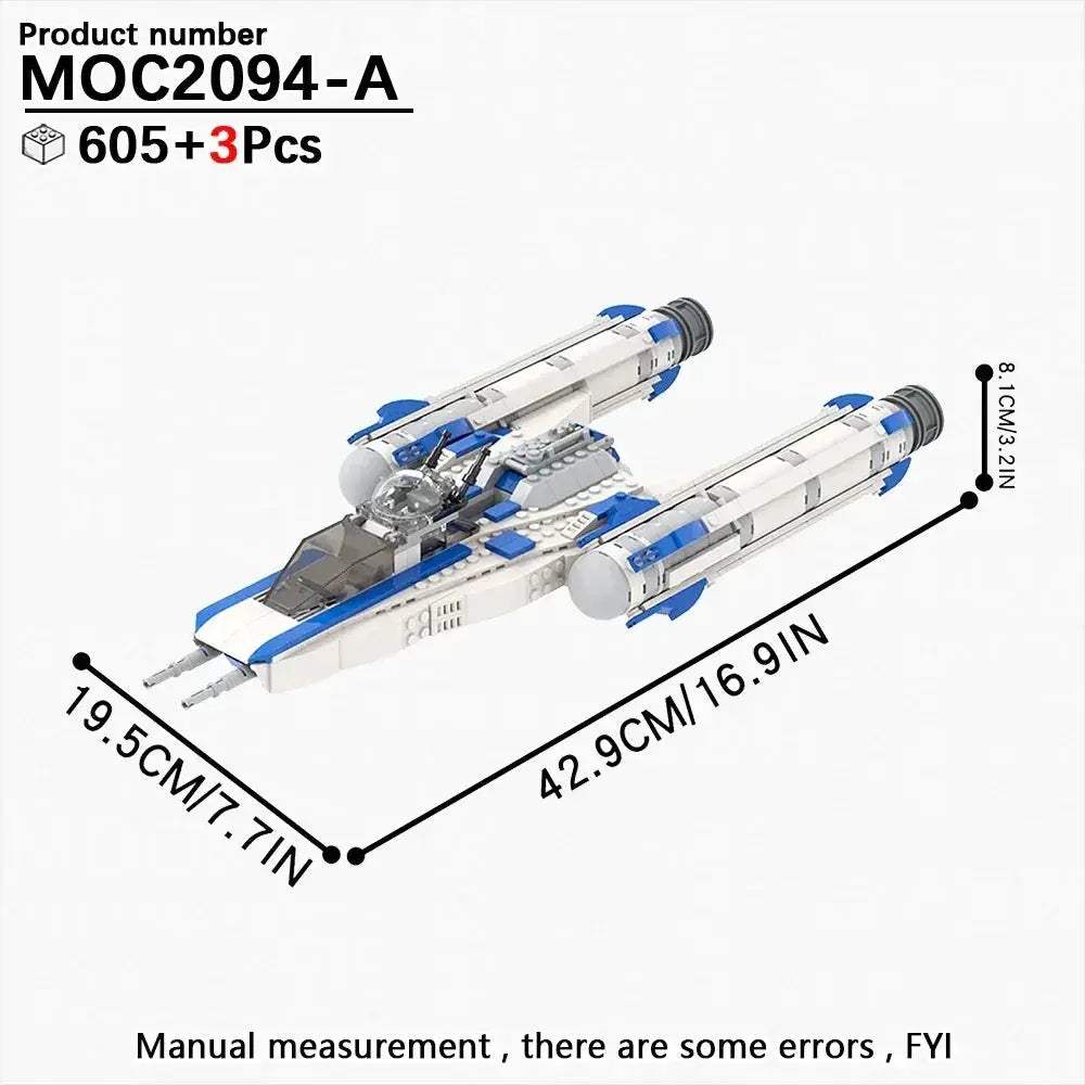 Space Wars Fighter Building Blocks Set For Realistic Dioramas - ToylandEU