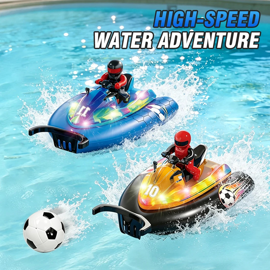 RC Boat | 2.4GHz Remote Control | LED Light | 21x12x10 cm