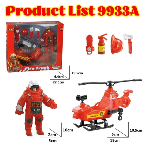 7 in 1 Kids City Fire Fighting Toy Set with Simulation Helicopter and Speedboat ToylandEU.com Toyland EU