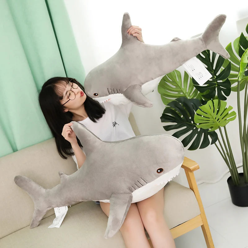 Kawaii Giant Shark Plush Toy Soft Stuffed Animal Doll Reading Pillow Toyland EU