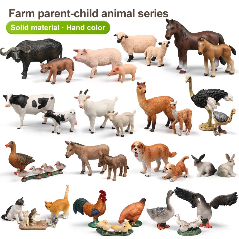 Realistic Farm Animal Set - Duck, Goose, Swan, Hen, Chicken, Dog, Cow Simulation Kit ToylandEU.com Toyland EU