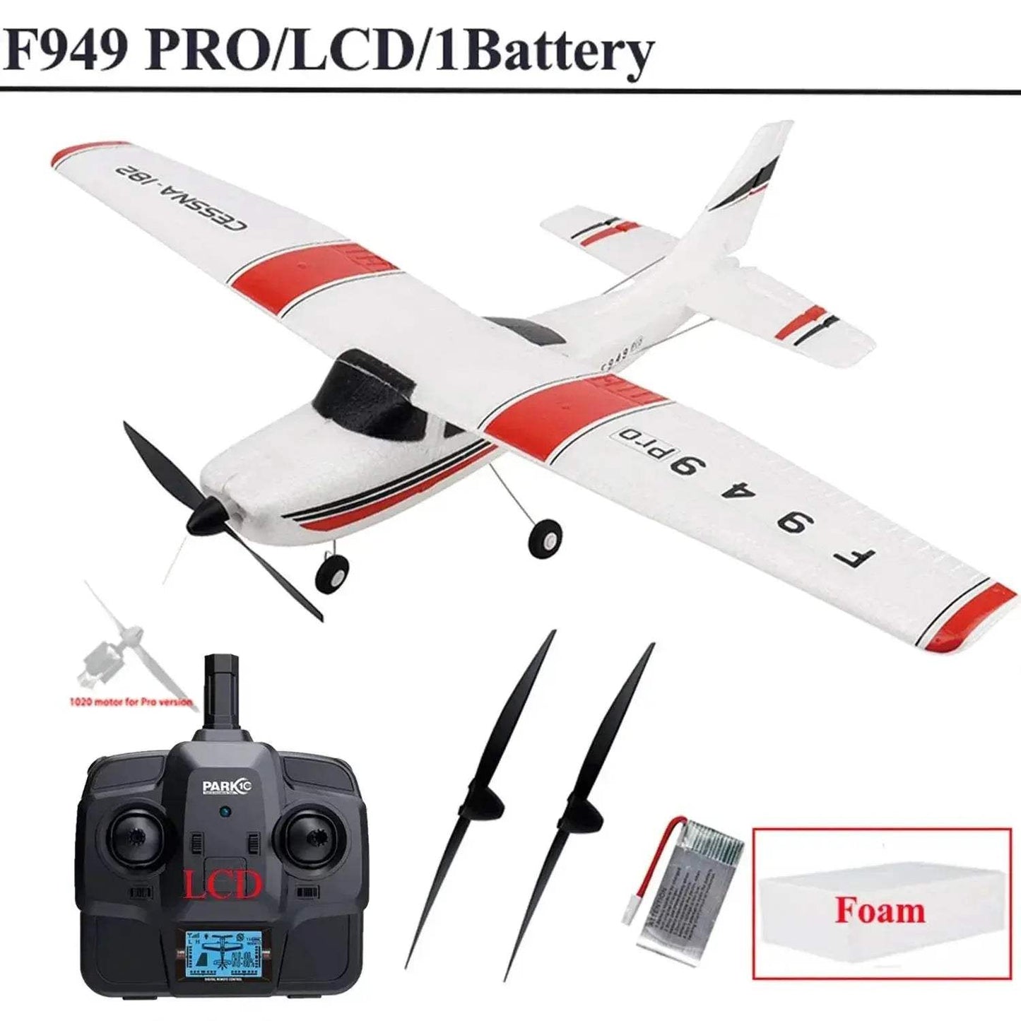 WLtoys 2.4G F949 LCD Version RC Airplane Cessna 182 RTF - ToylandEU