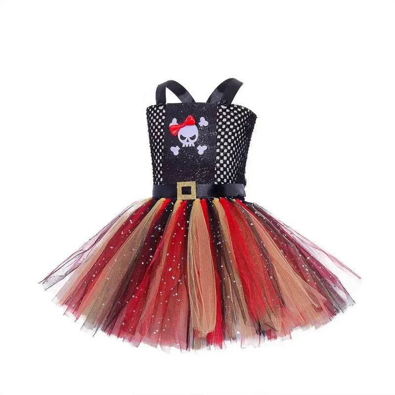 Enchanting Pirate Princess Costume - Skull Tutu Dress & Accessories