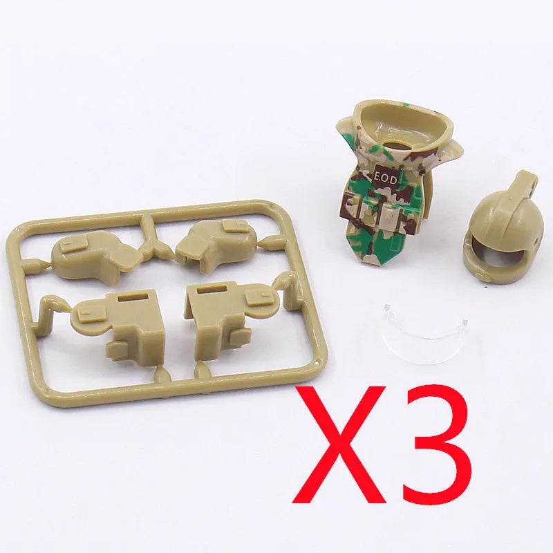 Premium Building Blocks Set Camouflage Military Equipment With Roadblock And Aircraft Parts For Kids - ToylandEU