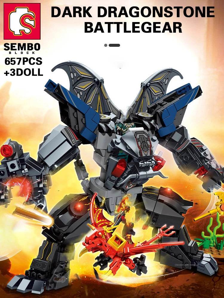 1359PCS Flames Dragon Smaug Building Blocks Model Toy - ToylandEU