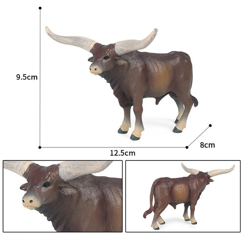 Lifelike Cattle Figurine High Quality Solid Plastic Farm Animals Model ToylandEU.com Toyland EU
