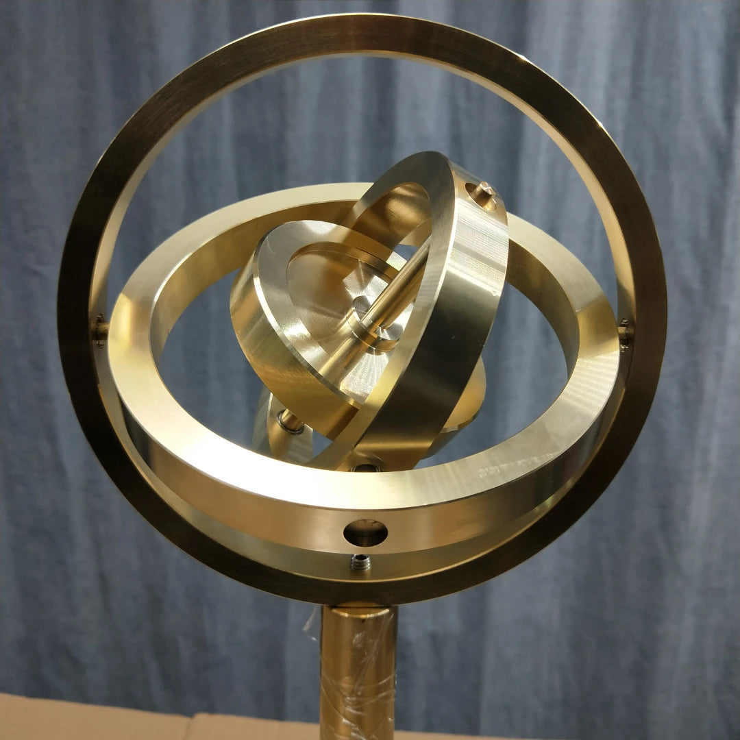 Large Brass Mechanical Gyroscope for Science Students - ToylandEU