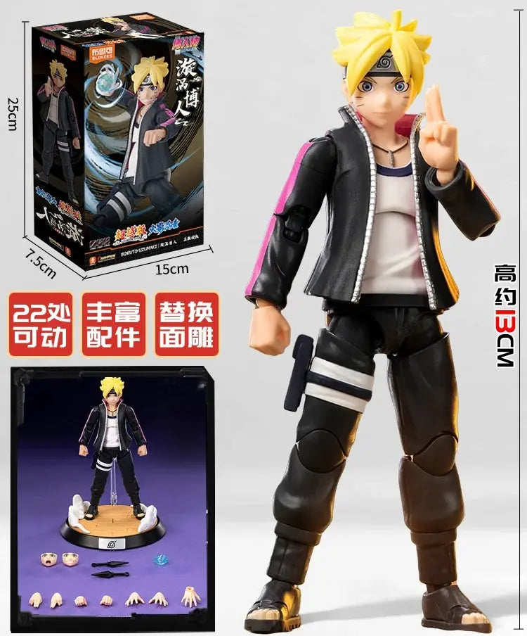 BLOKEES Original NARUTO Uchiha Madara Kyuubi Kurama Sasuke Minato Bijyudama Shippūden Bijuu Assembled Action Figure Toy Model - ToylandEU