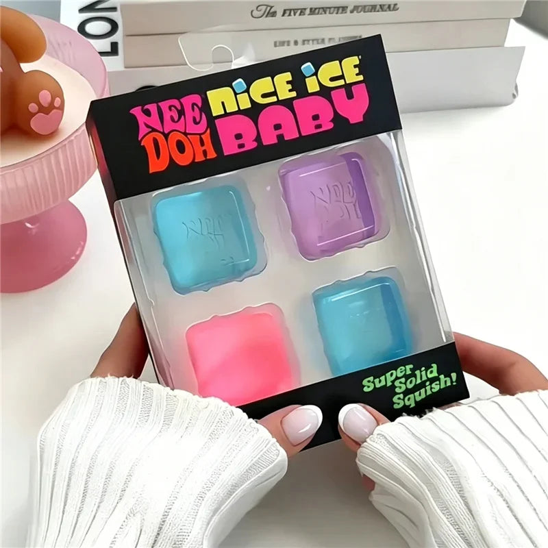Fidget Cube | Squishy Tactile Surface | Non-Toxic Material | 4 Pack Set
