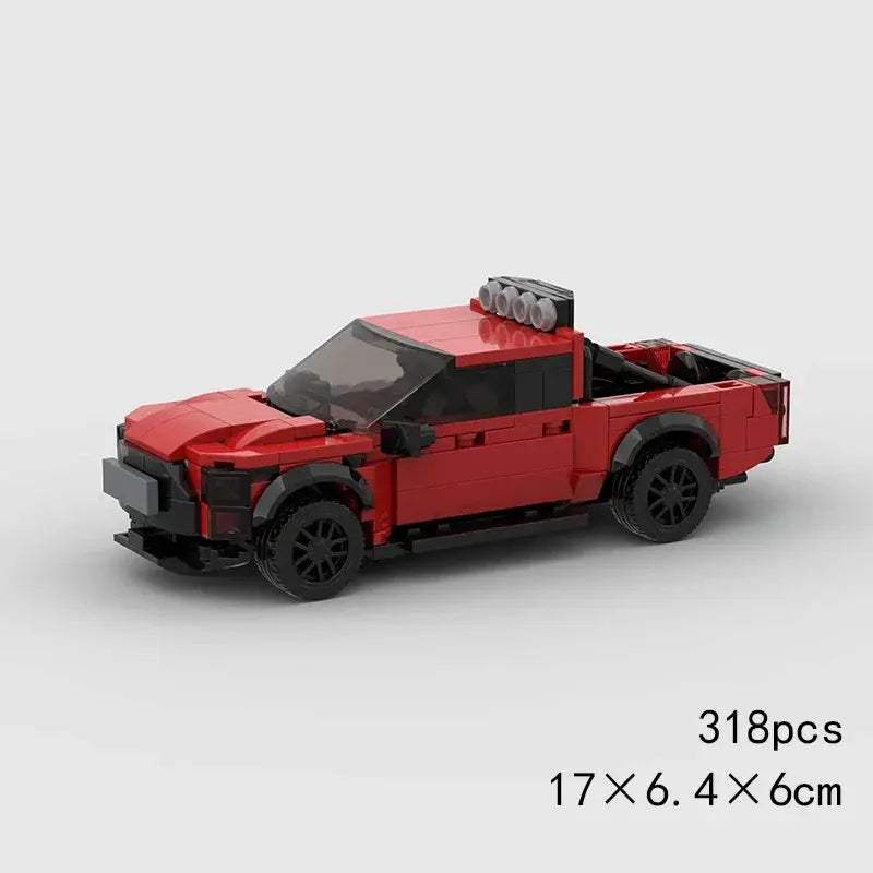 MOC Speed Super Race Car Vehicle Racing Model Building Blocks Bricks Rally Sport Pickup Truck Toy City Technical Christmas gift - ToylandEU