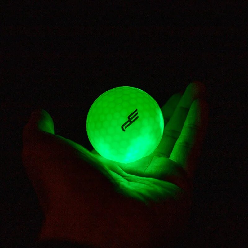 LED Golf Range Balls - Set of 6 with 2 Layers for Practice
