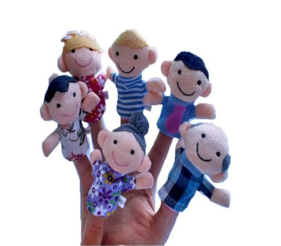 6-Piece Set of  Animal Finger Puppet Plush Toys for Role-Playing and Storytelling - ToylandEU