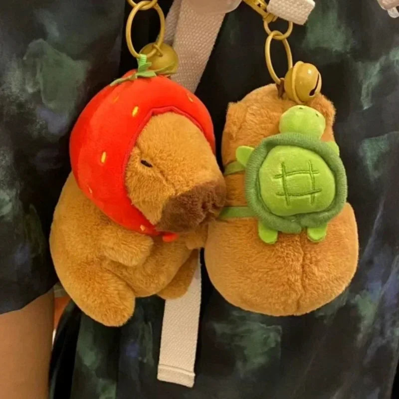 Capybara Plush With Turtle Backpack Simulation Capibara Anime Fluffty