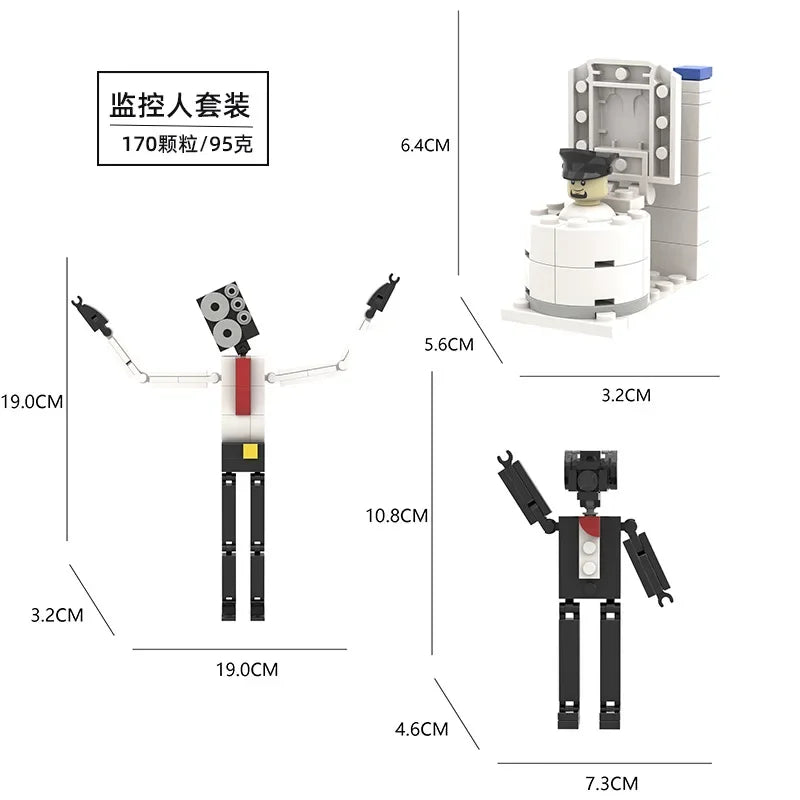 Toilet Horror Game Building Blocks with Speakerman Bosses Camera - ToylandEU