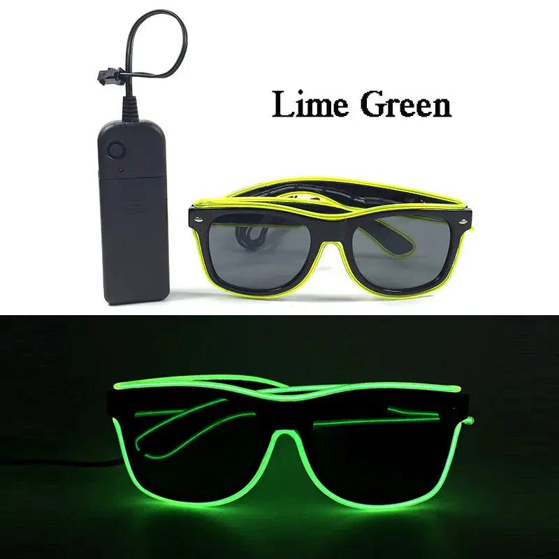 Led Luminous Glasses Bar Masquerade Concert Rave Goggles Rainbow Space Robot Futuristic Led DJ LIGHT Glasses Star Y2k Glasses - ToylandEU