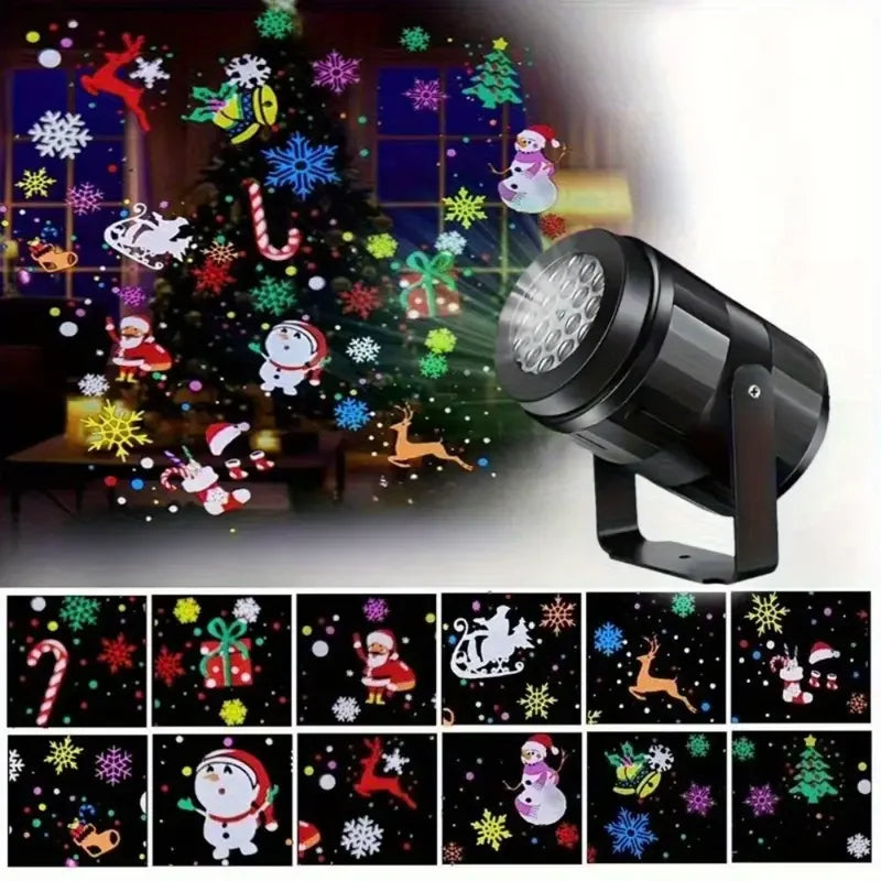 Snowflake Projector Lights | USB Powered | Rotating Patterns | Xmas Party Decor