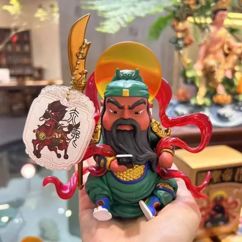 Creative Guan Yu God Wealth Statue Guan Gong Feng Shui Figurine Resin Desk Ornament Luck Prosperity Chinese Traditional Gift - ToylandEU