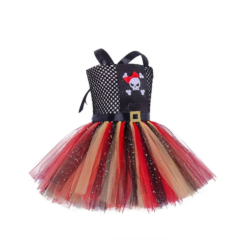 Enchanting Pirate Princess Costume - Skull Tutu Dress & Accessories