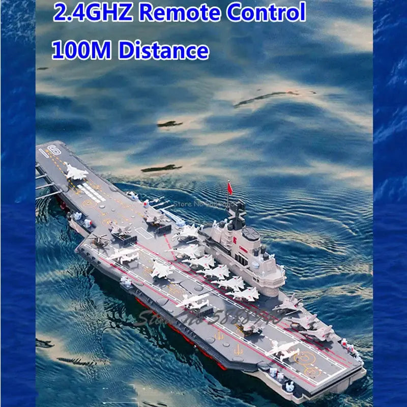68CM Big Dual Motor Remote Control Boat 30KM/H Off Water Sensor Waterproof Multidirectional Drive RC Battleship Boat Collection - ToylandEU